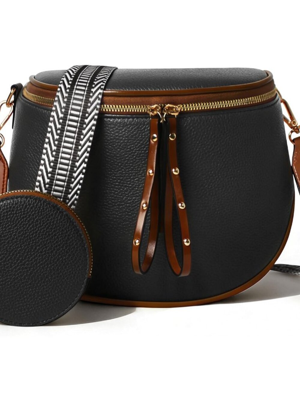 Crossbody Bags for Women, Large Vegan Leather Trendy Bum Bag